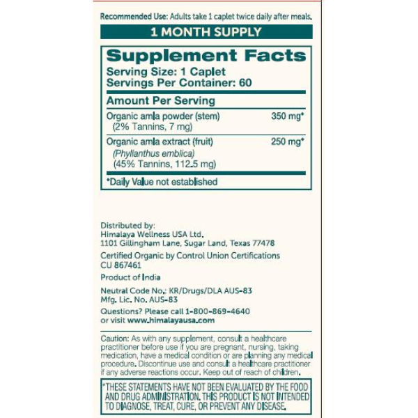 Himalaya Organic Amla 30 Capsules