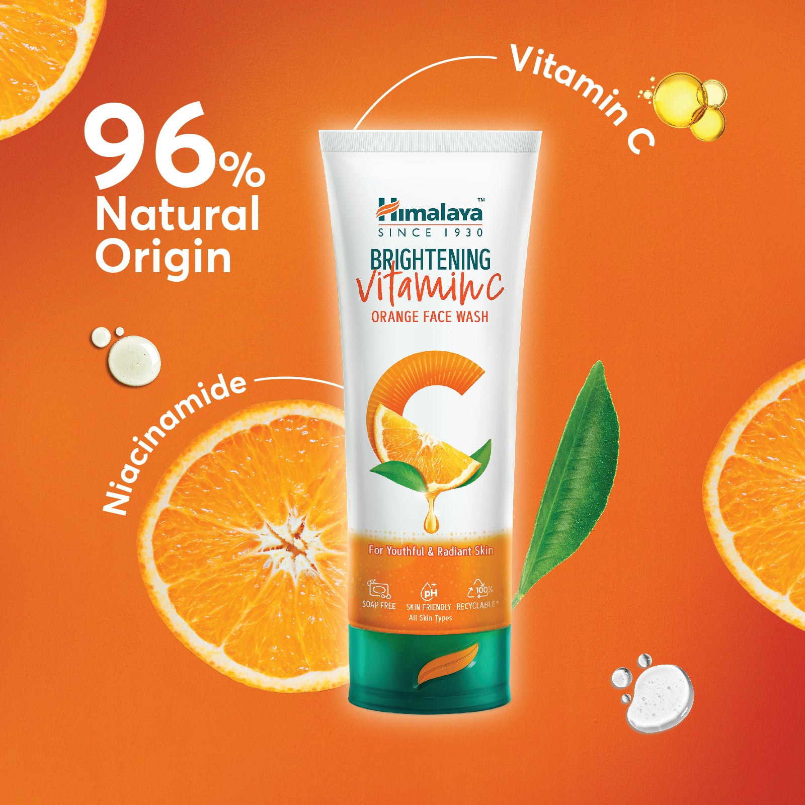 Brightening Vitamin C Orange Face Wash 100ml – Himalaya Wellness