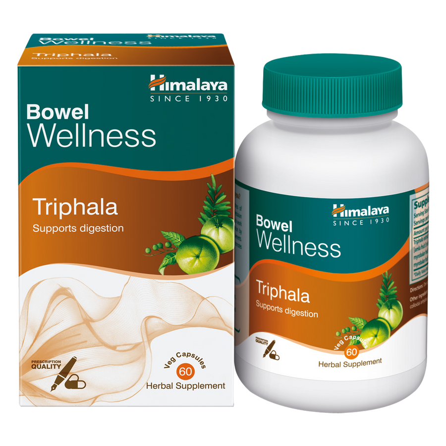 Triphala 60 Capsules Cleanses gut naturally , regularized bowel